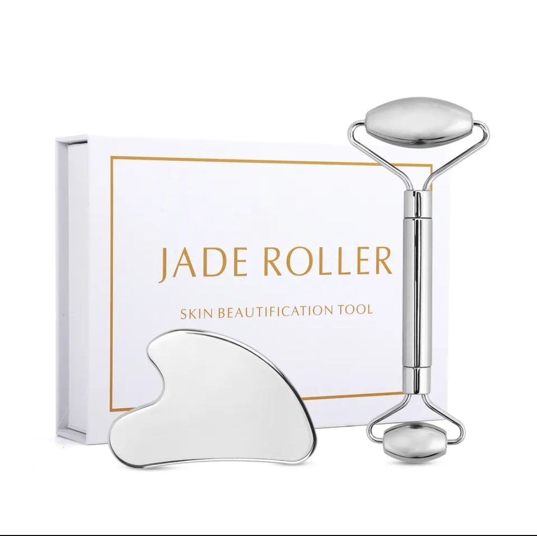 Jade Roller and Gua Sha Face Set